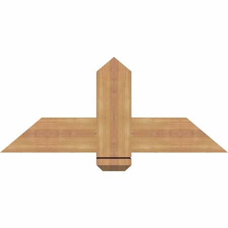Ekena Millwork Eugene Smooth Timber Gable Bracket, Western Red Cedar, 36"W x 15"H x 5 1/2"D x 5 1/2"F, 10/12 Pitch GBW036X15X0606EUG00SWR